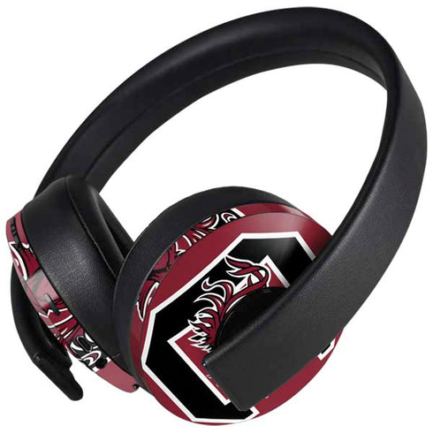 University of South Carolina Gamecocks Logo Red PlayStation 4 Gold Wireless Headset Skin