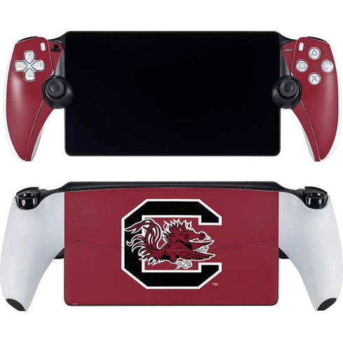 University of South Carolina Gamecocks Logo Red PlayStation Portal Remote Player Skin