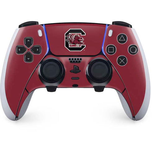 University of South Carolina Gamecocks Logo Red PS5 DualSense Edge Pro Controller Skin
