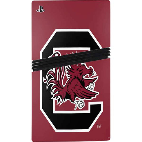 University of South Carolina Gamecocks Logo Red PS5 Pro Bundle Skin