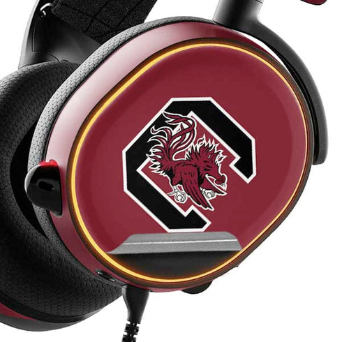 University of South Carolina Gamecocks Logo Red SteelSeries Arctis 5 Skin