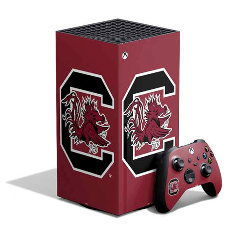 University of South Carolina Gamecocks Logo Red XBox Series X Digital Edition Bundle Skin