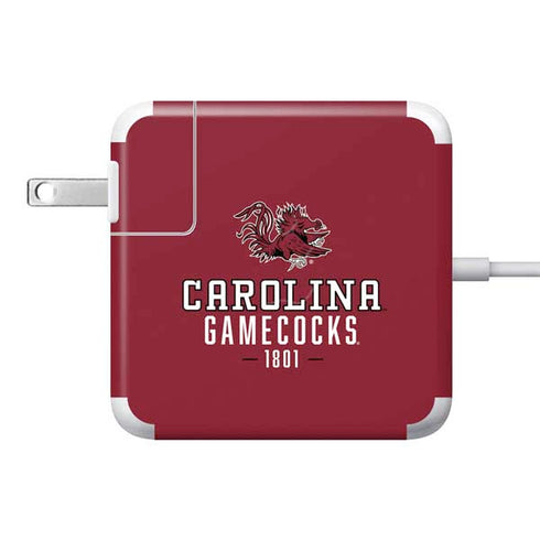 University of South Carolina Gamecocks Red 85W Power Adapter (15 and 17 inch MacBook Pro Charger) Skin