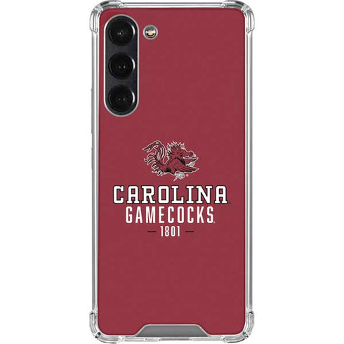 University of South Carolina Gamecocks Red Galaxy S24 FE Clear Case