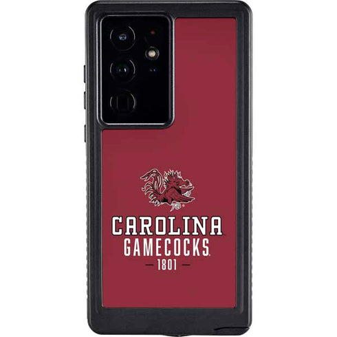 University of South Carolina Gamecocks Red Galaxy S24 Ultra Waterproof Case