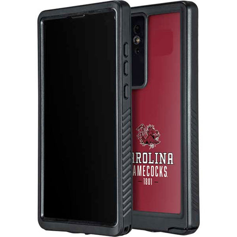 University of South Carolina Gamecocks Red Galaxy S24 Ultra Waterproof Case