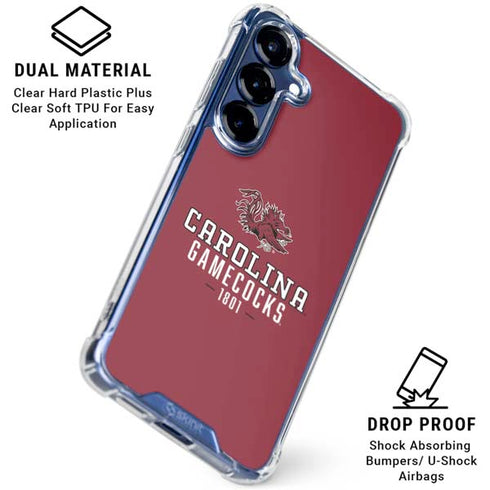 University of South Carolina Gamecocks Red Galaxy S25 Plus Clear Case