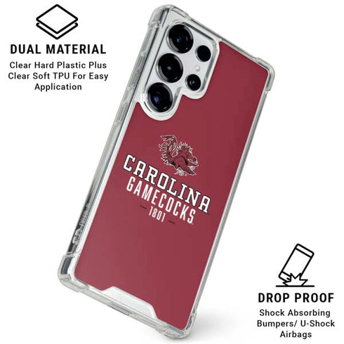 University of South Carolina Gamecocks Red Galaxy S25 Ultra Clear Case