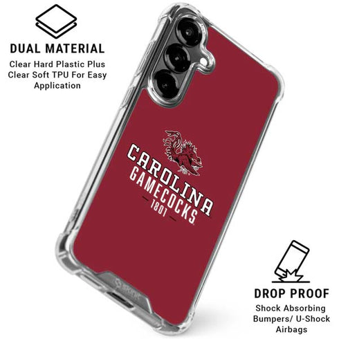University of South Carolina Gamecocks Red Galaxy S26 Plus Clear Case