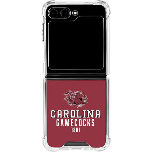 University of South Carolina Gamecocks Red Galaxy Z Flip6 Clear Case