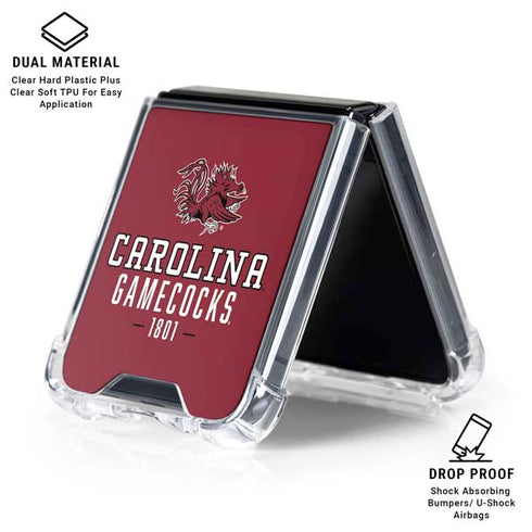 University of South Carolina Gamecocks Red Galaxy Z Flip6 Clear Case