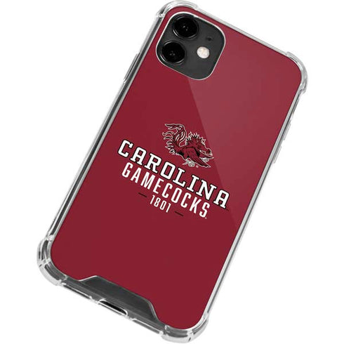 University of South Carolina Gamecocks Red iPhone 12 Clear Case