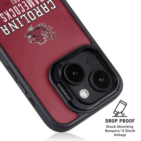 University of South Carolina Gamecocks Red iPhone 15 Plus Kickstand Case