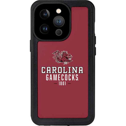University of South Carolina Gamecocks Red iPhone 15 Pro Waterproof Case