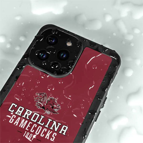 University of South Carolina Gamecocks Red iPhone 15 Pro Waterproof Case