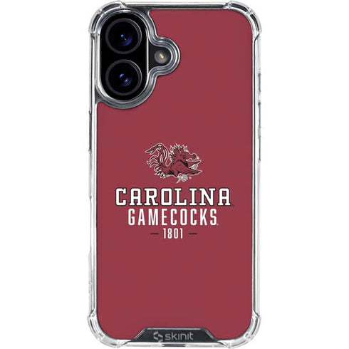 University of South Carolina Gamecocks Red iPhone 16 Clear Case