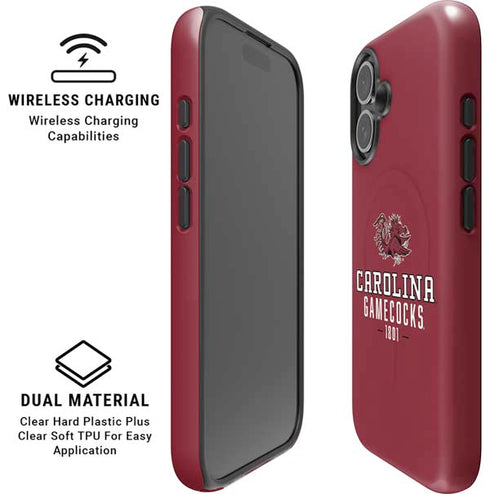 University of South Carolina Gamecocks Red iPhone 16 Magsafe Impact Case