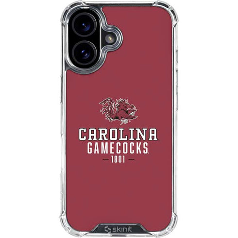 University of South Carolina Gamecocks Red iPhone 16 Plus Clear Case