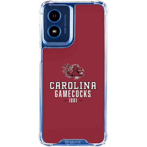 University of South Carolina Gamecocks Red Moto G 5G (2024) Clear Case