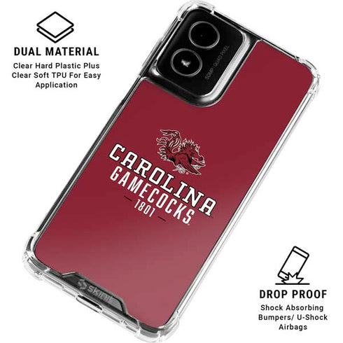 University of South Carolina Gamecocks Red Moto G Power 5G (2024) Clear Case
