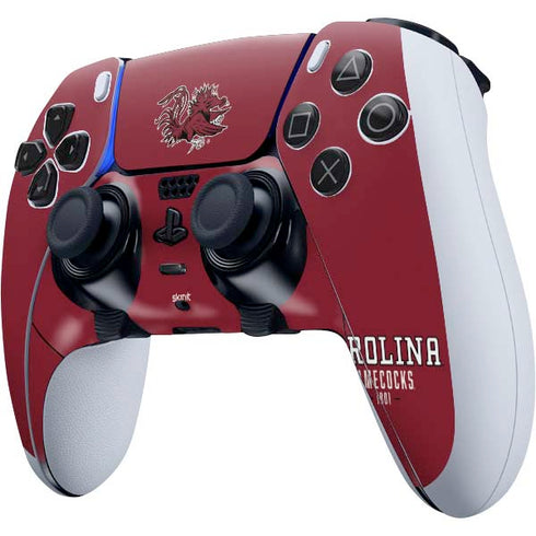 University of South Carolina Gamecocks Red PS5 DualSense Edge Pro Controller Skin