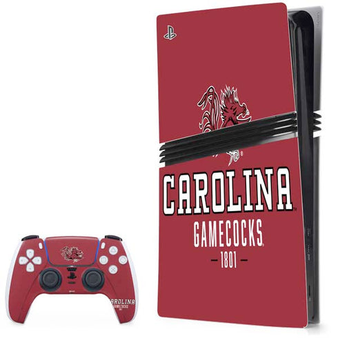 University of South Carolina Gamecocks Red PS5 Pro Bundle Skin
