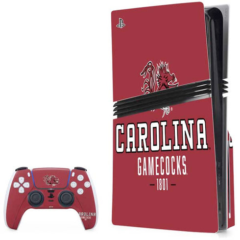 University of South Carolina Gamecocks Red PS5 Pro Disk Bundle Skin