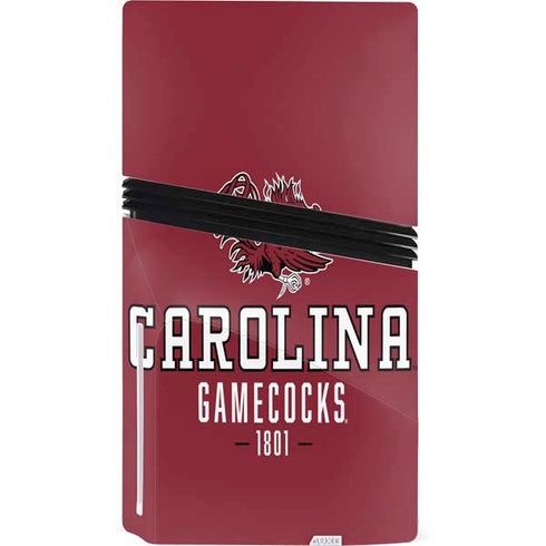 University of South Carolina Gamecocks Red PS5 Pro Disk Console Skin