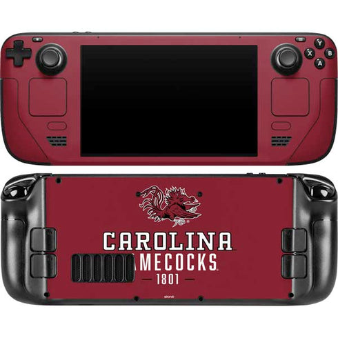 University of South Carolina Gamecocks Red Steam Deck Handheld Gaming Computer OLED Skin