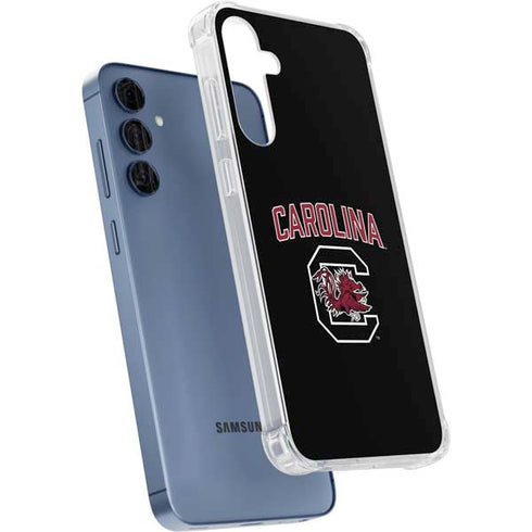 University of South Carolina Athletic Text & Logo Galaxy A55 5G Clear Case