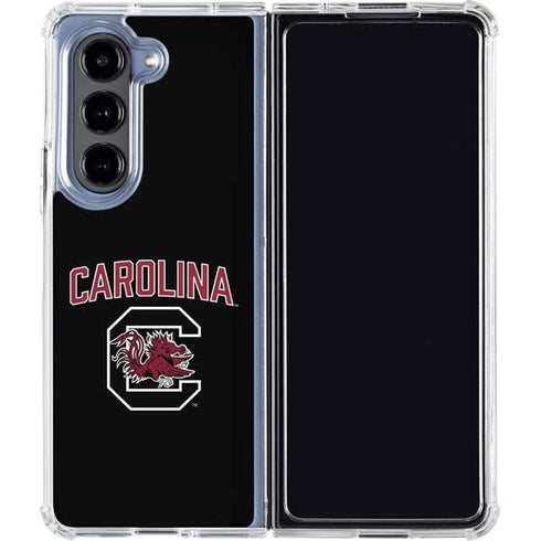 University of South Carolina Athletic Text & Logo Galaxy Z Fold5 5G Clear Case