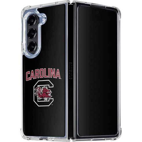 University of South Carolina Athletic Text & Logo Galaxy Z Fold5 5G Clear Case