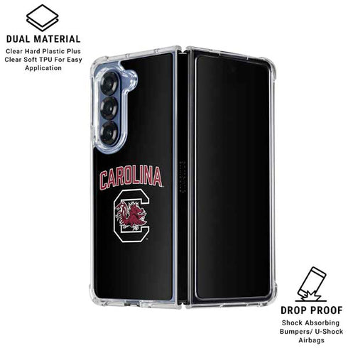 University of South Carolina Athletic Text & Logo Galaxy Z Fold6 Clear Case