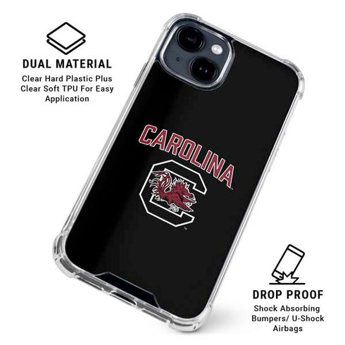 University of South Carolina Athletic Text & Logo iPhone 15 Clear Case