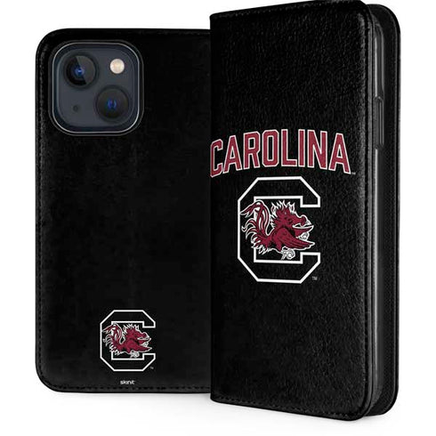 University of South Carolina Athletic Text & Logo iPhone 15 Folio Case