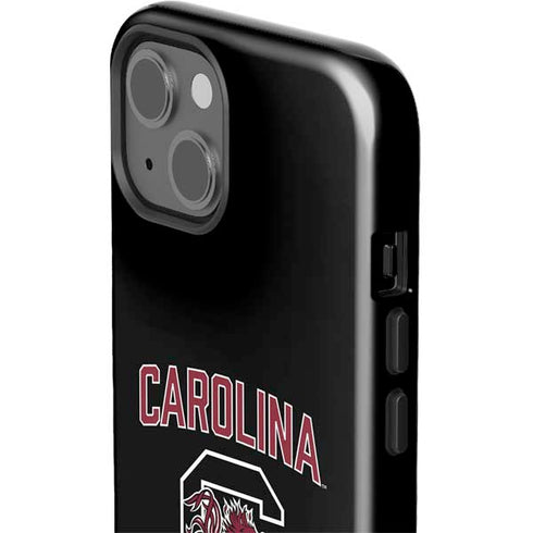 University of South Carolina Athletic Text & Logo iPhone 15 Impact Case