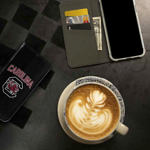 University of South Carolina Athletic Text & Logo iPhone 15 Plus Folio Case