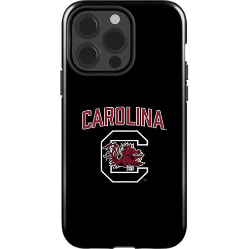University of South Carolina Athletic Text & Logo iPhone 15 Pro Impact Case