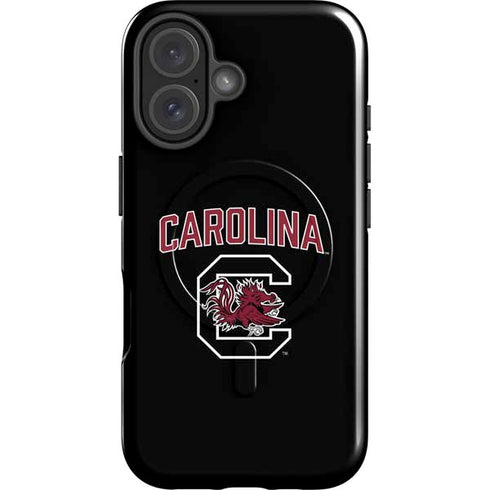 University of South Carolina Athletic Text & Logo iPhone 16 Magsafe Impact Case