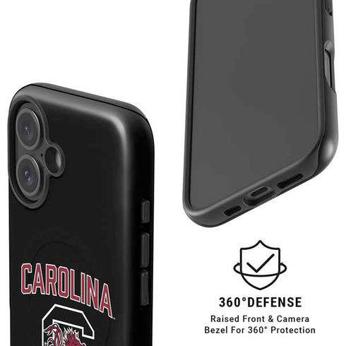 University of South Carolina Athletic Text & Logo iPhone 16 Magsafe Impact Case