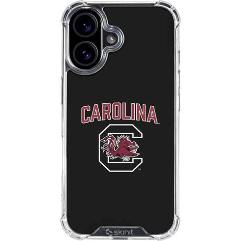 University of South Carolina Athletic Text & Logo iPhone 16 Plus Clear Case