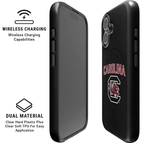 University of South Carolina Athletic Text & Logo iPhone 16 Plus Magsafe Impact Case