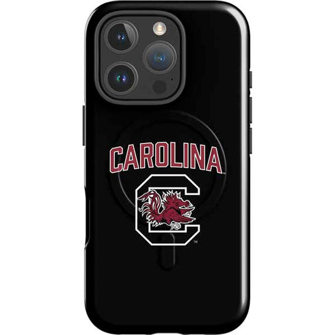 University of South Carolina Athletic Text & Logo iPhone 16 Pro Magsafe Impact Case