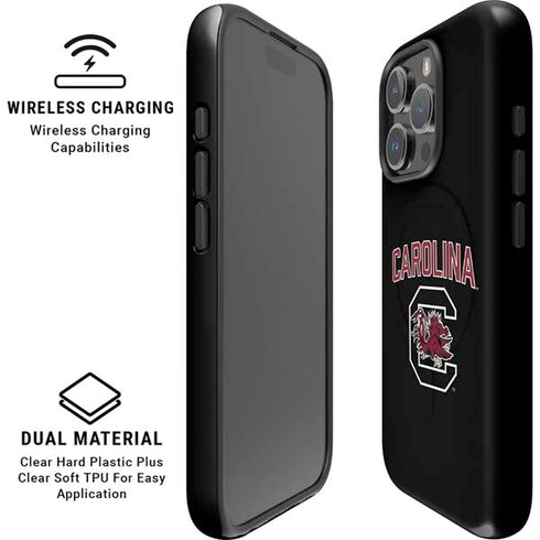 University of South Carolina Athletic Text & Logo iPhone 16 Pro Magsafe Impact Case