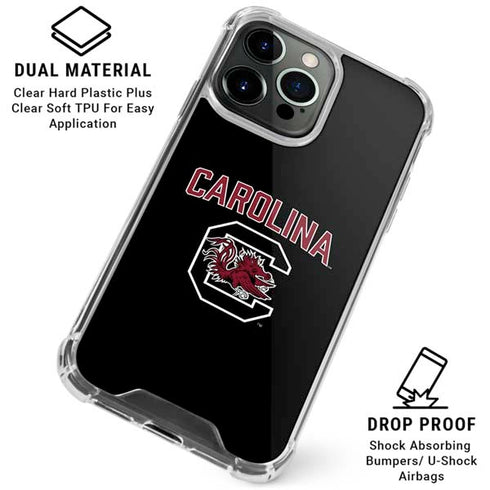 University of South Carolina Athletic Text & Logo iPhone 16 Pro Max Clear Case