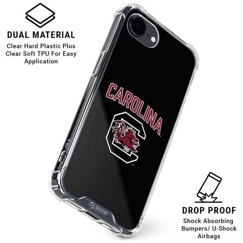 University of South Carolina Athletic Text & Logo iPhone 16e Clear Case