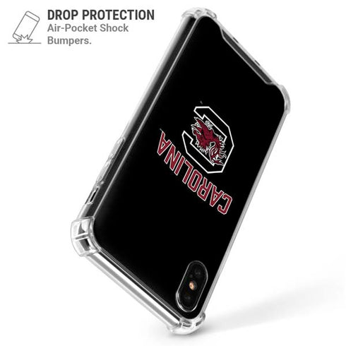 University of South Carolina Athletic Text & Logo iPhone X/XS Clear Case