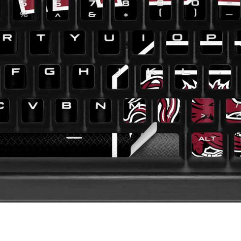 University of South Carolina Athletic Text & Logo K95 RGB PLATINUM Mechanical Gaming Keyboard Skin