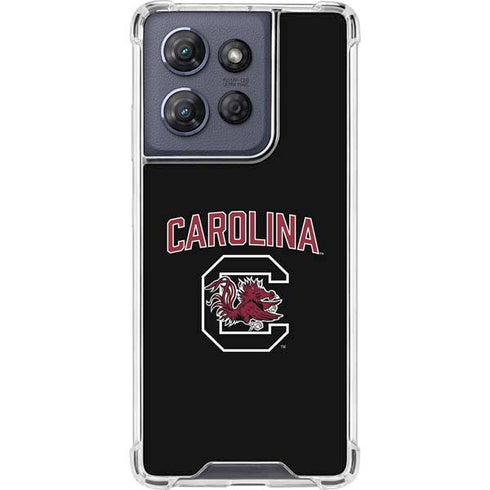 University of South Carolina Athletic Text & Logo Moto G 5G (2025) Clear Case