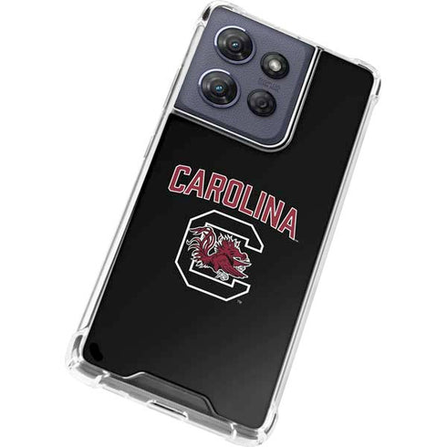 University of South Carolina Athletic Text & Logo Moto G 5G (2025) Clear Case
